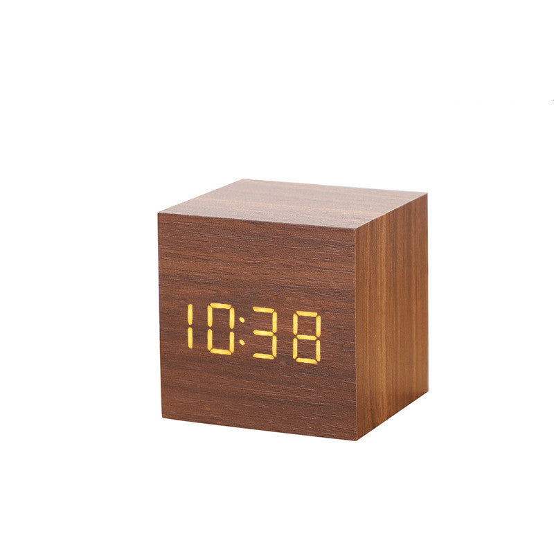 LED Wooden Alarm Clock