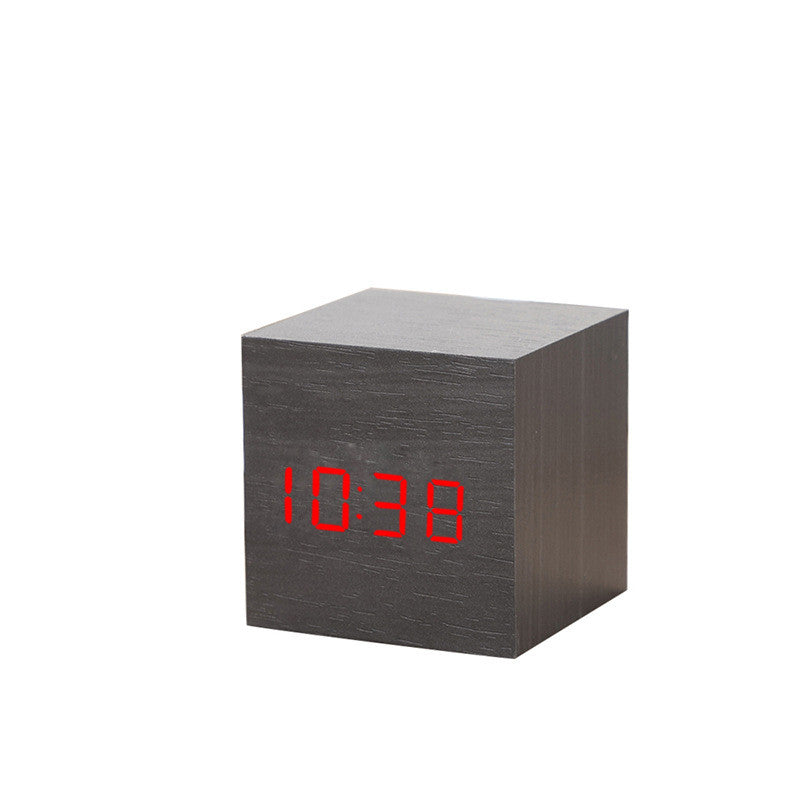 LED Wooden Alarm Clock