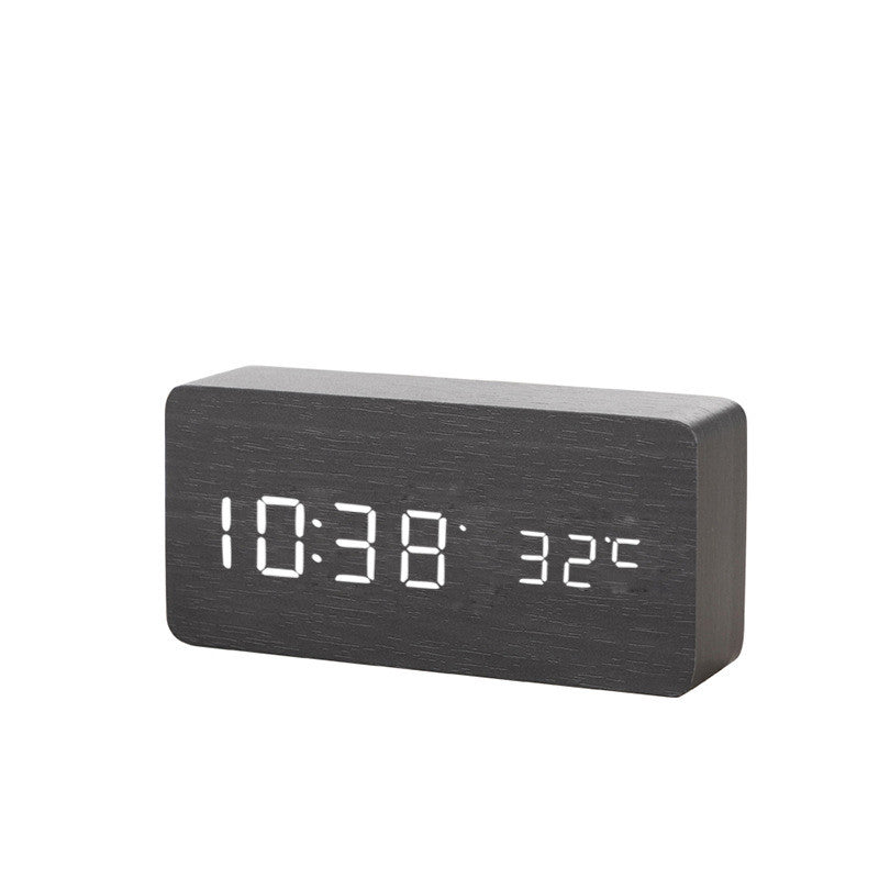 LED Wooden Alarm Clock