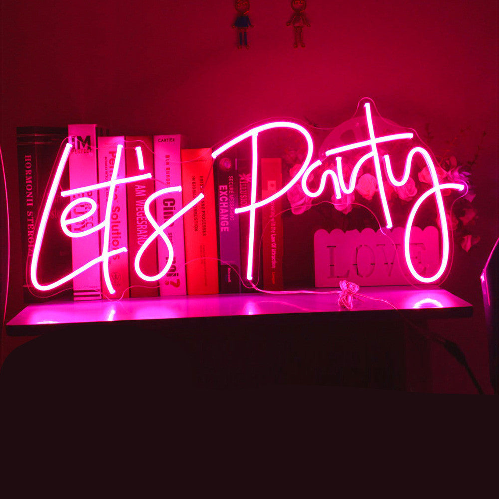Let's Party Neon Sign