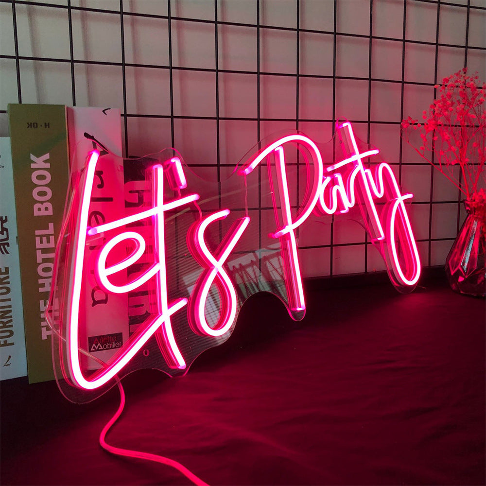 Let's Party Neon Sign