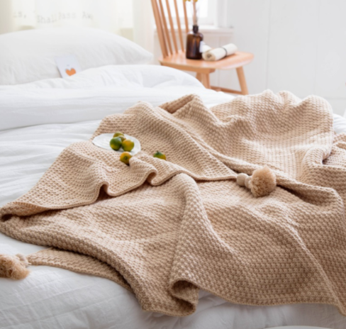 Fringed Knit Blanket