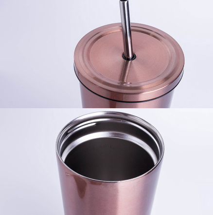 Stainless Steel Tumbler with Straw Lid